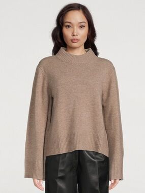 Loulou Studio Solu Wool-Blend Sweater Taupe